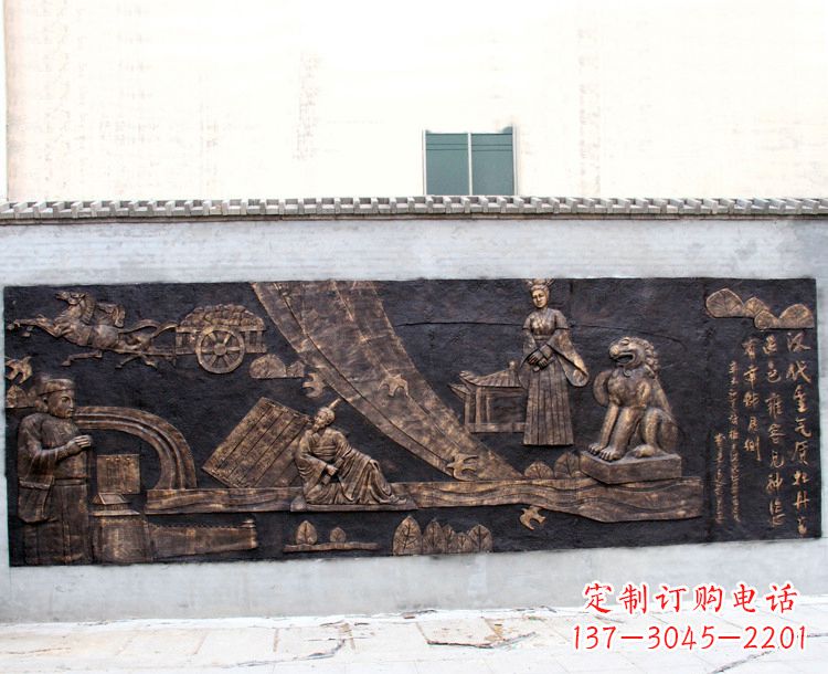嘉兴牡丹色玻璃钢园林墙壁装饰壁画
