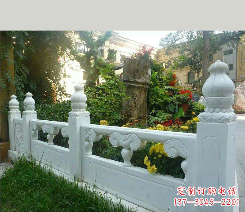嘉兴别墅汉白玉栏板景观石雕