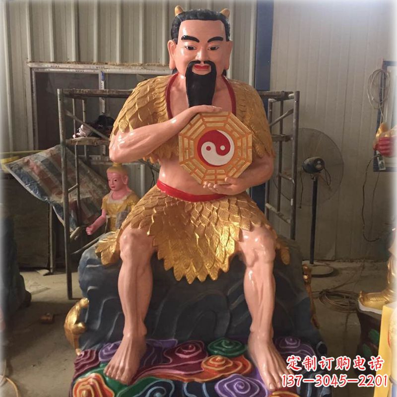 嘉兴伏羲玻璃钢彩绘神像