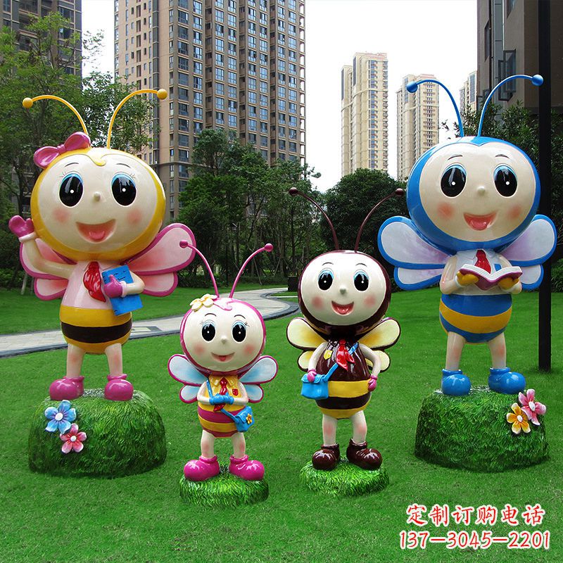 嘉兴玻璃钢制蜜蜂雕塑让你的家园拥有自然之美