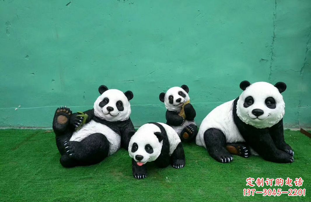 嘉兴玻璃钢熊猫雕塑传承中华文化