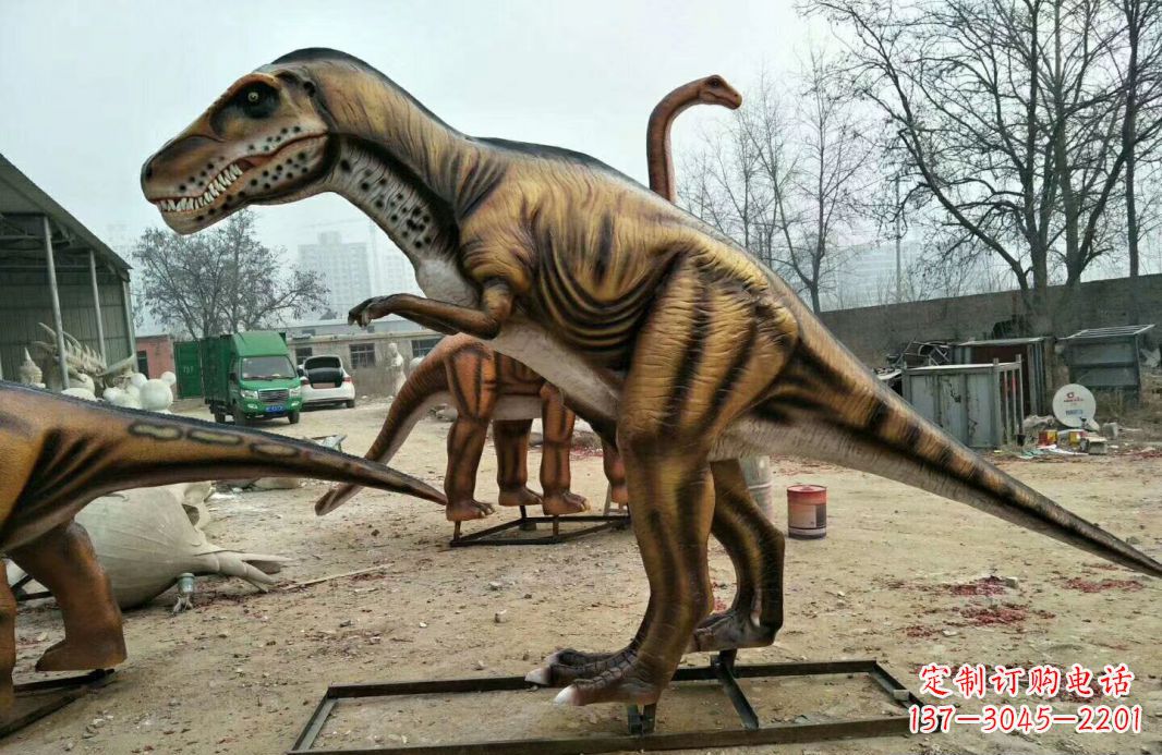 嘉兴玻璃钢艺术仿真恐龙雕塑