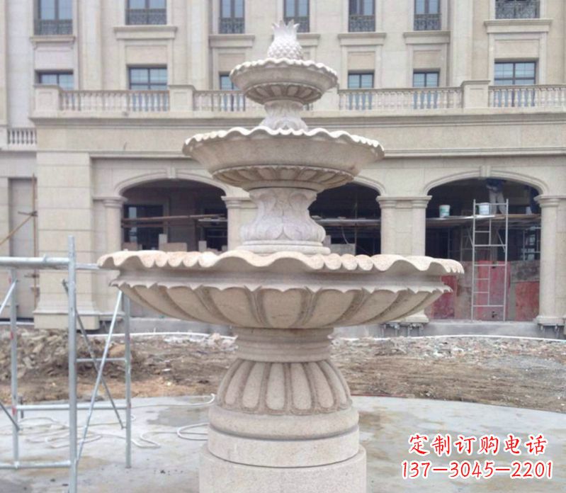 嘉兴菠萝多层喷泉石雕——精美而多变的艺术品