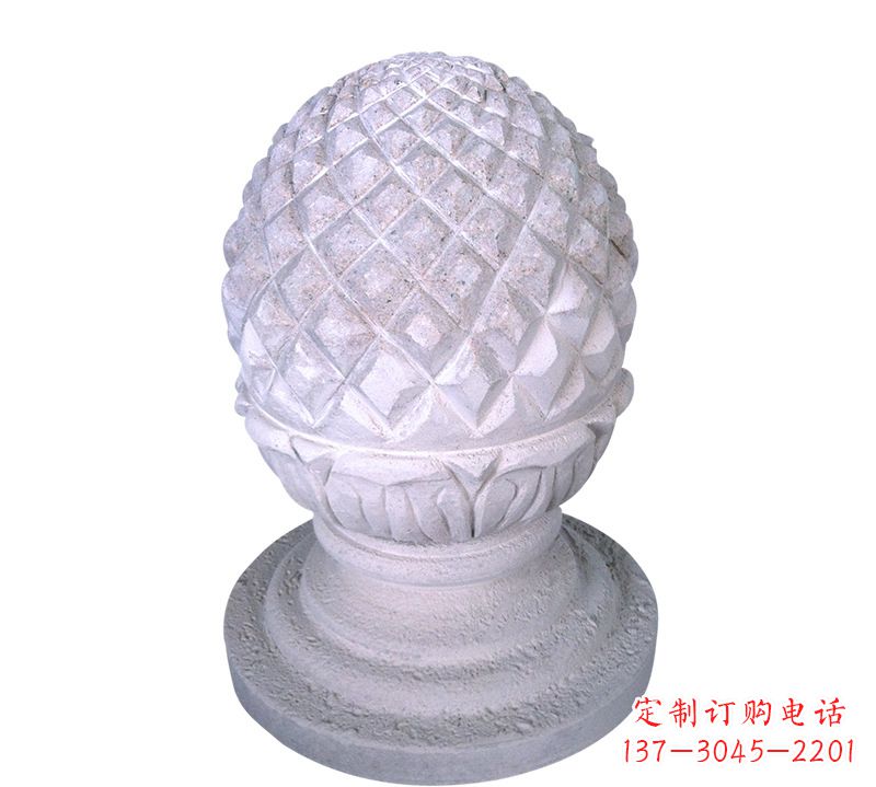 嘉兴菠萝雕塑艺术性的挡车路障