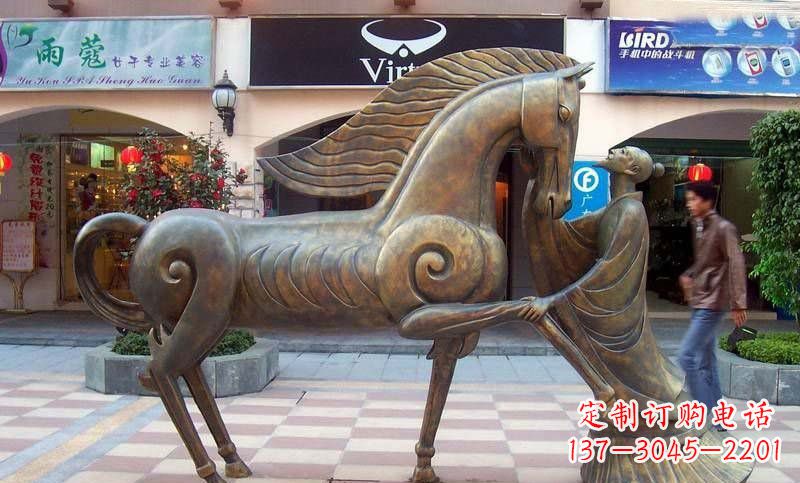 嘉兴伯乐和千里马铜雕