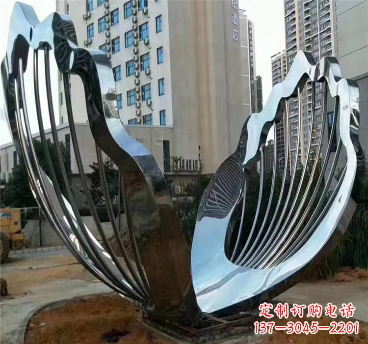 嘉兴不锈钢贝壳雕塑艺术与自然的完美结合