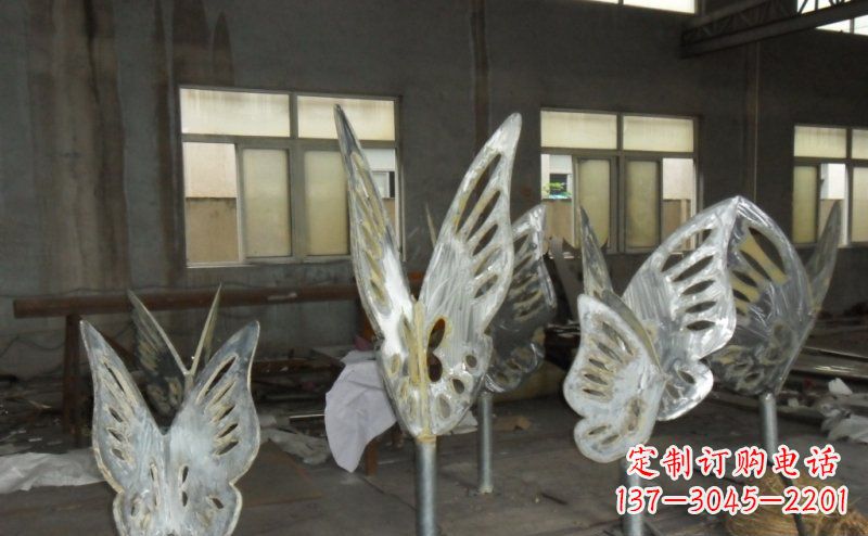 嘉兴不锈钢彩色蝴蝶景观雕塑