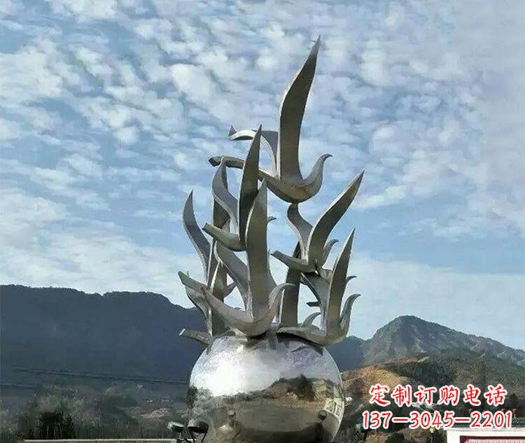 嘉兴不锈钢地球雕塑为和平呼唤