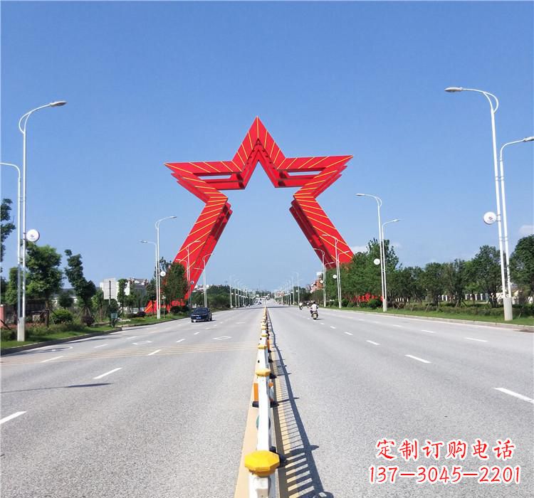 嘉兴不锈钢城市拱门雕塑一座精美的艺术作品