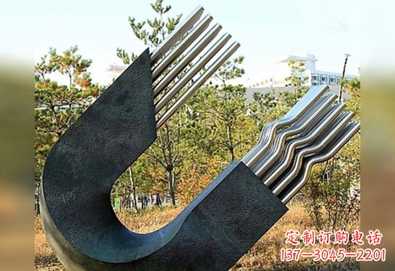 嘉兴不锈钢抽象磁铁雕塑