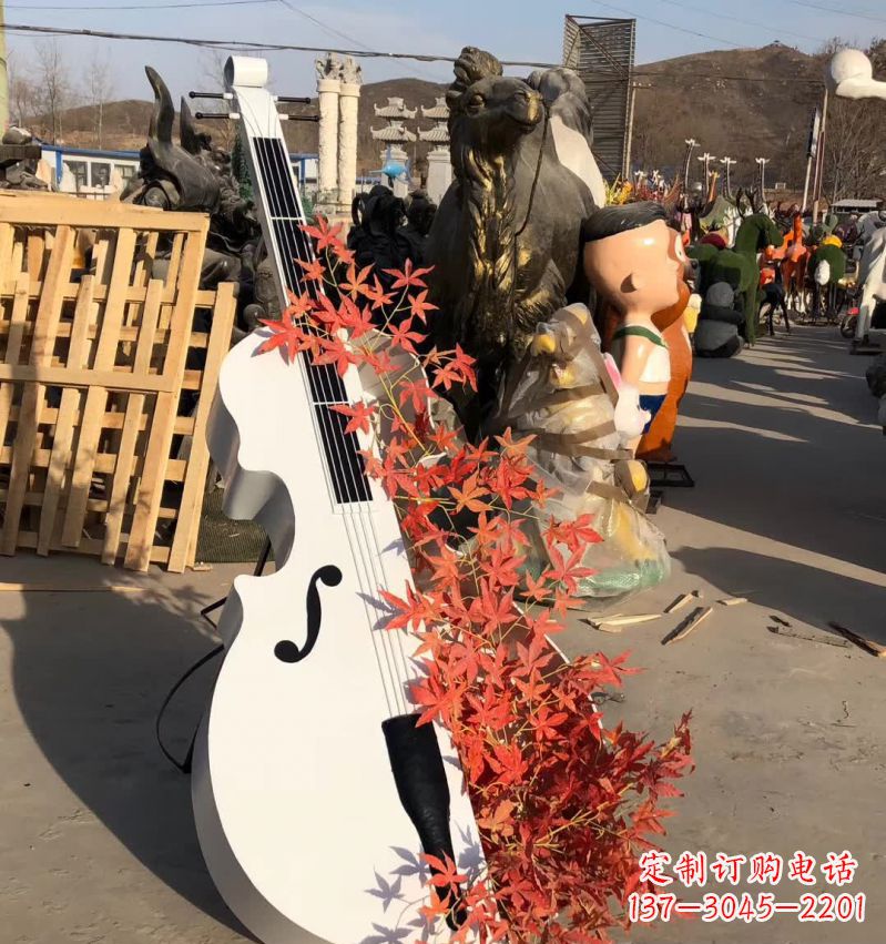 嘉兴不锈钢大提琴雕塑—精致的艺术精品