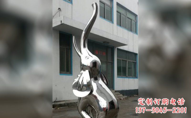 嘉兴不锈钢抽象大象雕塑