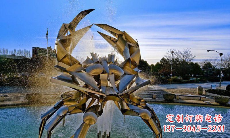 嘉兴不锈钢抽象大型螃蟹雕塑