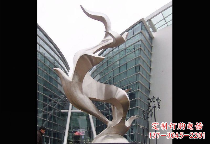 嘉兴不锈钢抽象大雁雕塑
