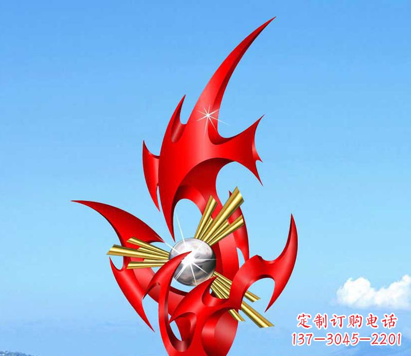 嘉兴不锈钢火苗雕塑