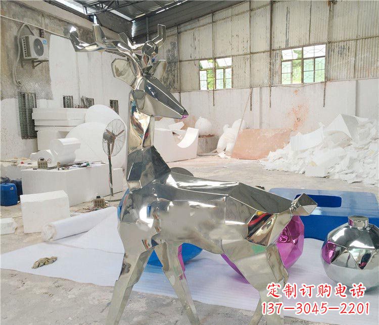 嘉兴不锈钢梅花鹿雕塑