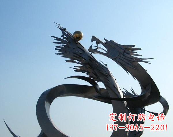 嘉兴不锈钢抽象龙戏珠