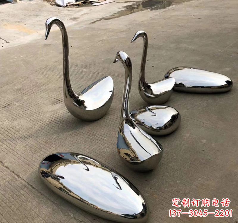 嘉兴不锈钢仙鹤雕塑精致而古典