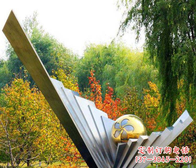 嘉兴不锈钢大型翅膀景观雕塑