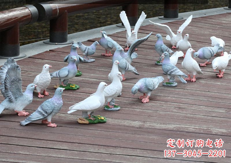 嘉兴精致的不锈钢鸽子雕塑