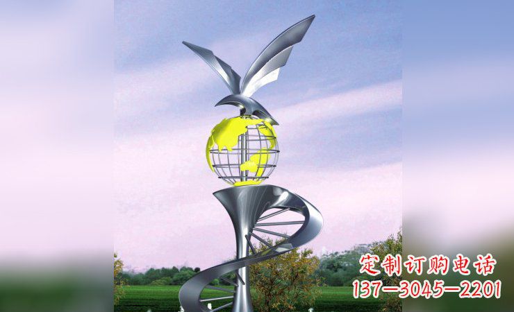 嘉兴雄鹰展翅,不锈钢雕塑飞翔