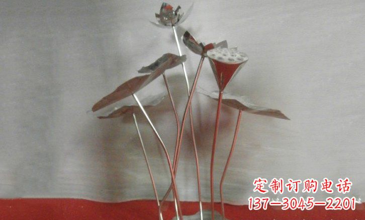 嘉兴不锈钢锻造的荷叶雕塑
