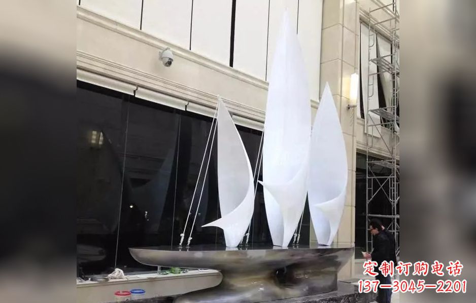 嘉兴不锈钢帆船海洋迷人的雕塑