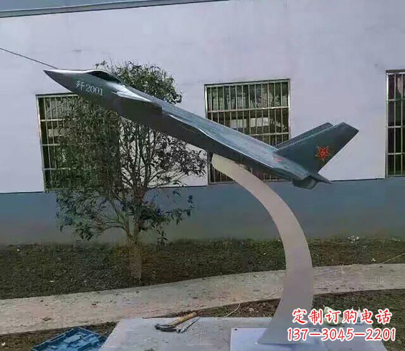 嘉兴不锈钢飞机雕塑