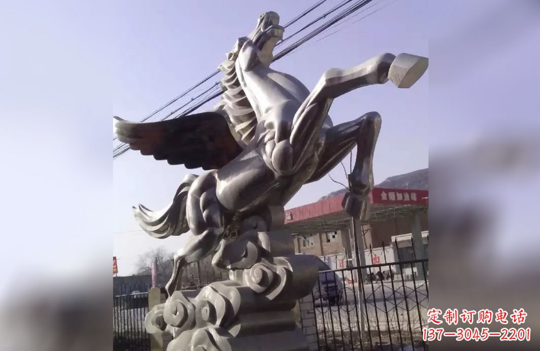 嘉兴不锈钢飞马雕塑精致美观的艺术作品