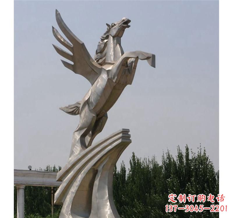 嘉兴不锈钢飞马雕塑精美雕塑艺术