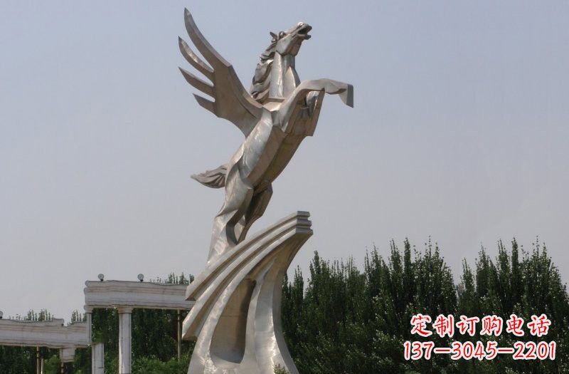 嘉兴不锈钢飞马雕塑象征力量与灵动