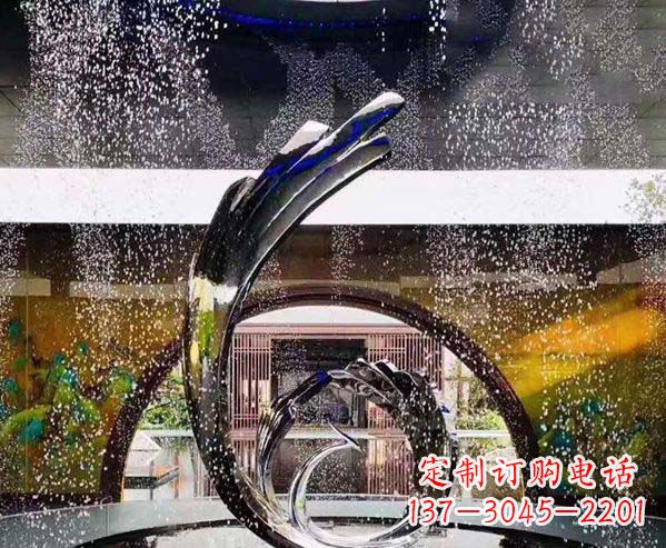嘉兴凤凰雕塑优雅的不锈钢艺术