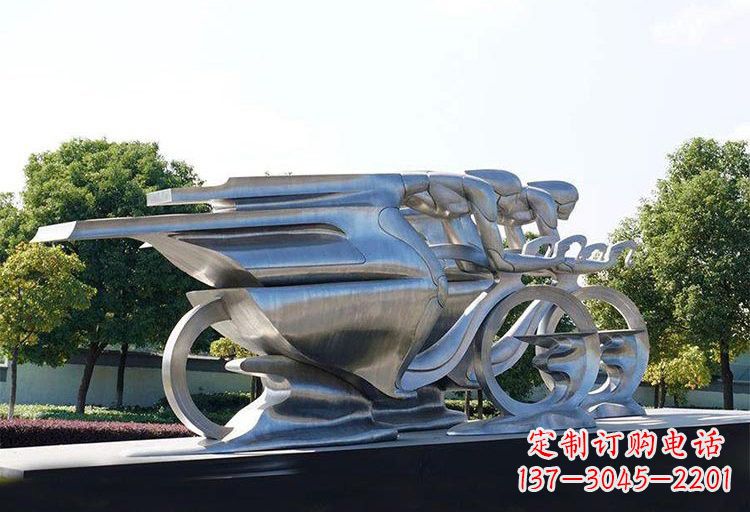 嘉兴不锈钢自行车雕塑——精美绝伦