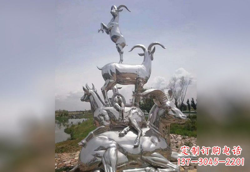 嘉兴不锈钢羊雕塑精美绝伦