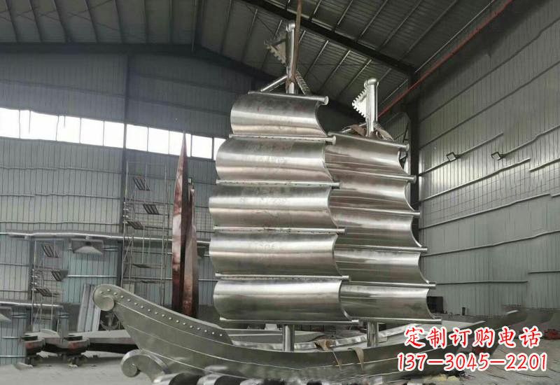 嘉兴不锈钢帆船雕塑美丽的海洋艺术