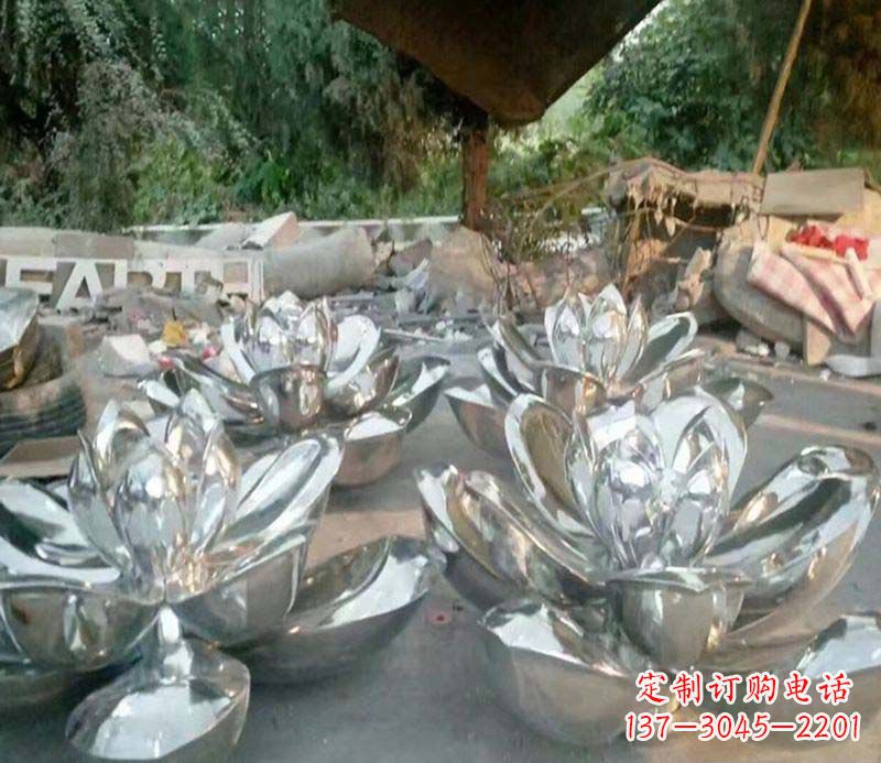 嘉兴不锈钢荷花雕塑给公园带来灿烂美景
