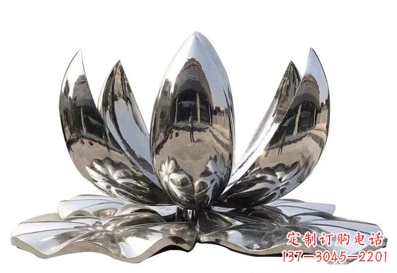 嘉兴不锈钢公园镜面莲花雕塑