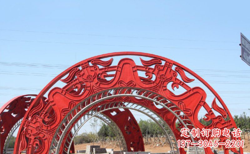 嘉兴不锈钢拱门雕塑美丽的艺术精品