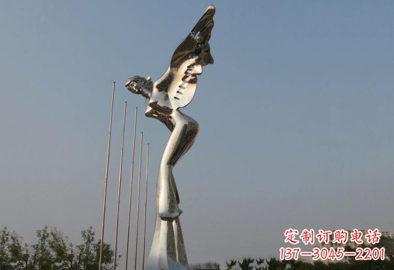 嘉兴不锈钢天使雕塑精美而优雅