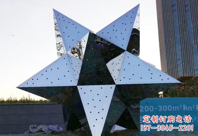 嘉兴不锈钢五角星雕塑精致的艺术品