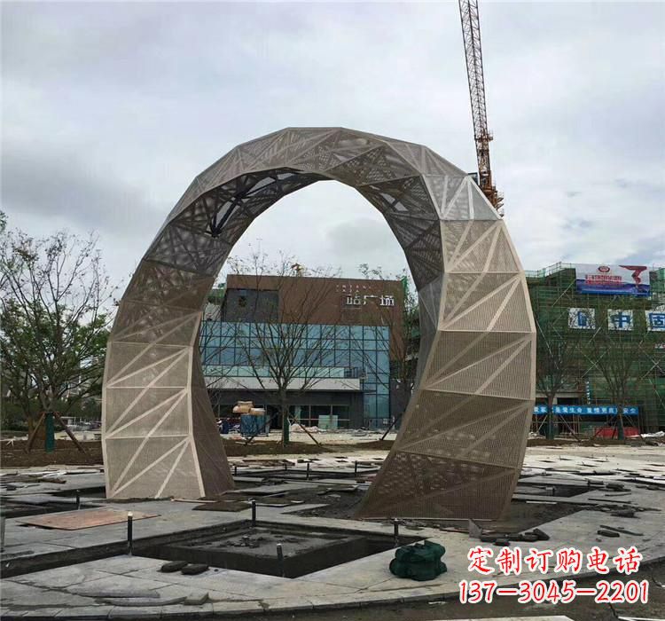 嘉兴不锈钢广场拱门雕塑