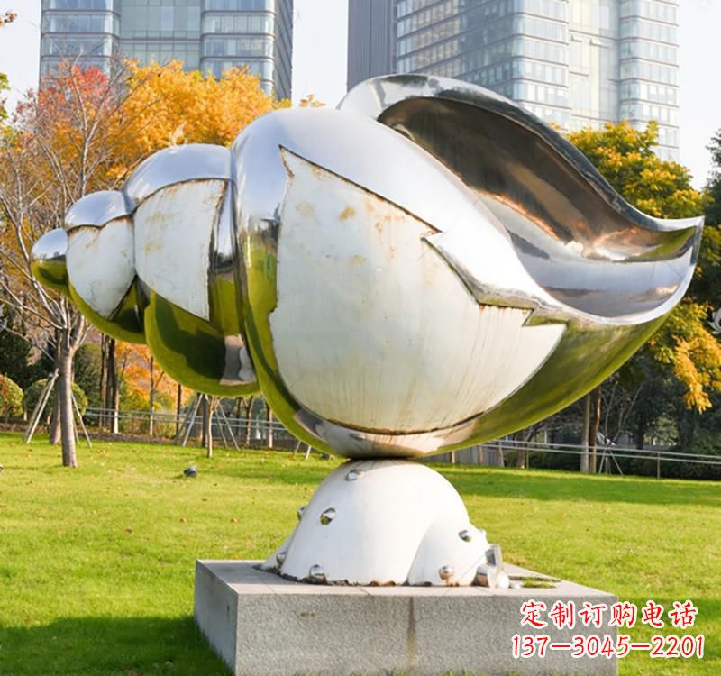 嘉兴不锈钢海螺雕塑一种独特的艺术形式