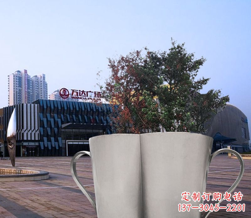 嘉兴不锈钢花盆雕塑带来精致的艺术感受