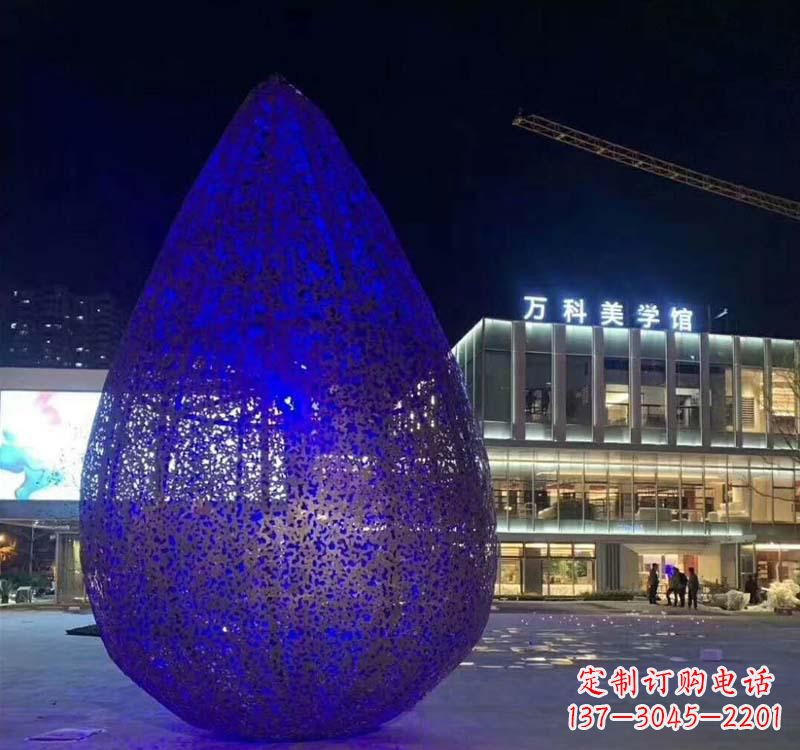 嘉兴不锈钢广场水滴雕塑