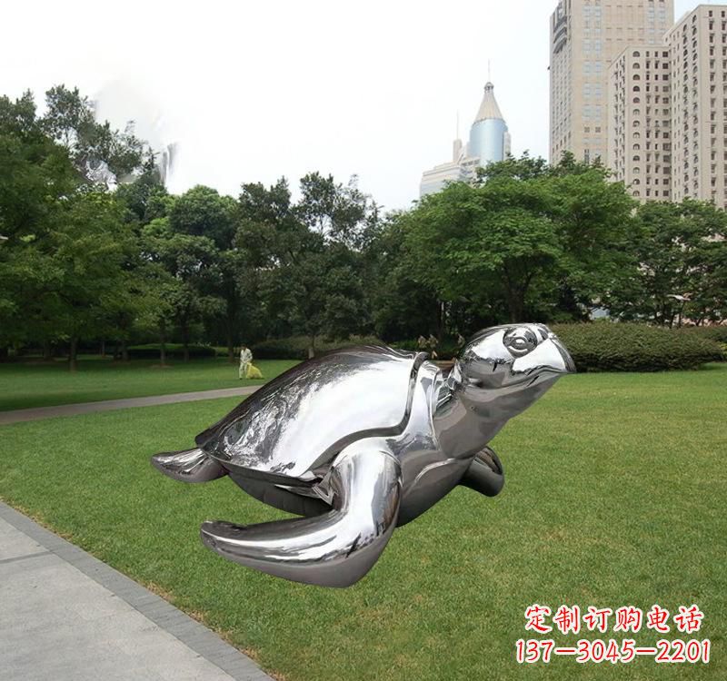 嘉兴不锈钢海龟雕塑传承海洋文化的象征