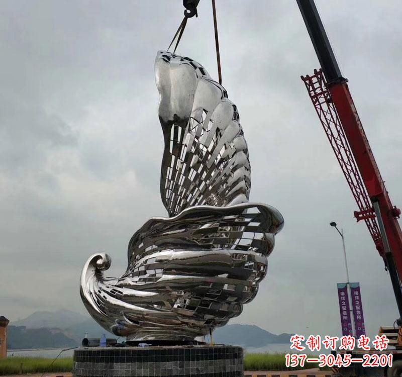 嘉兴不锈钢海螺雕塑象征着海洋的美丽