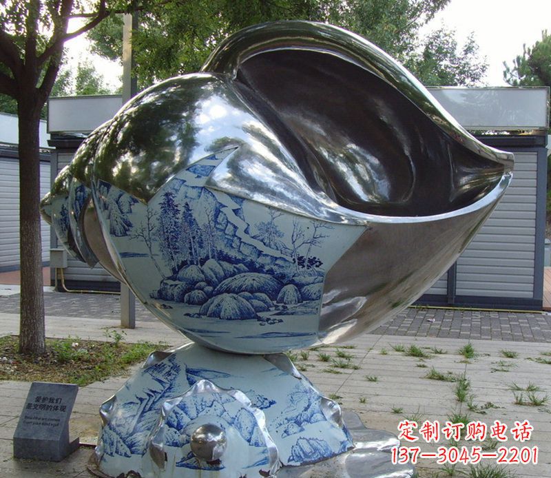 嘉兴不锈钢海螺雕塑精致美观的艺术品