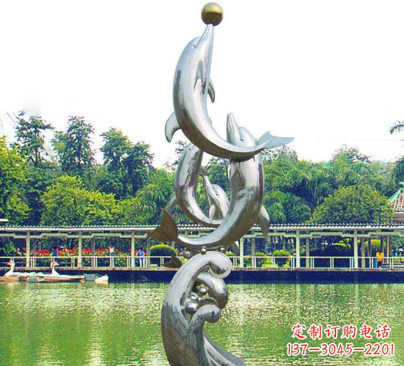 嘉兴海豚的美丽雕塑