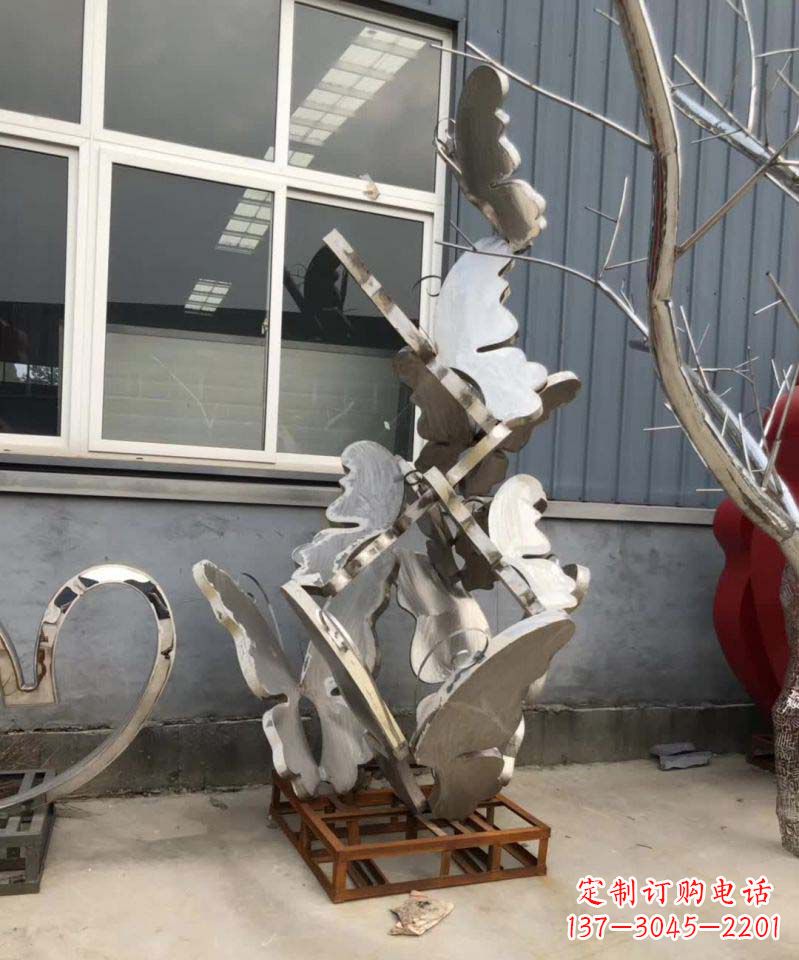 嘉兴蝴蝶之舞不锈钢雕塑精美绝伦