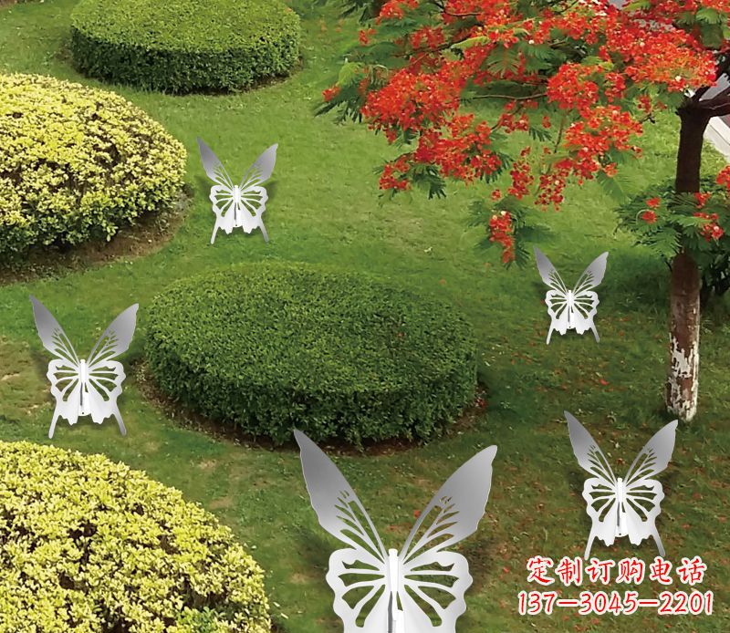 嘉兴灵动飞舞不锈钢蝴蝶雕塑